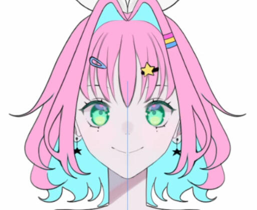 Vtuber model head screenshot
